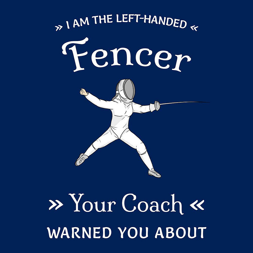 LeftHanded Fencer Women TShirt Fencing Love