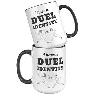 Duel Identity Mugs Stacked