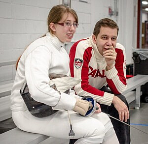 Fencing Competition - waiting for her turn in DE
