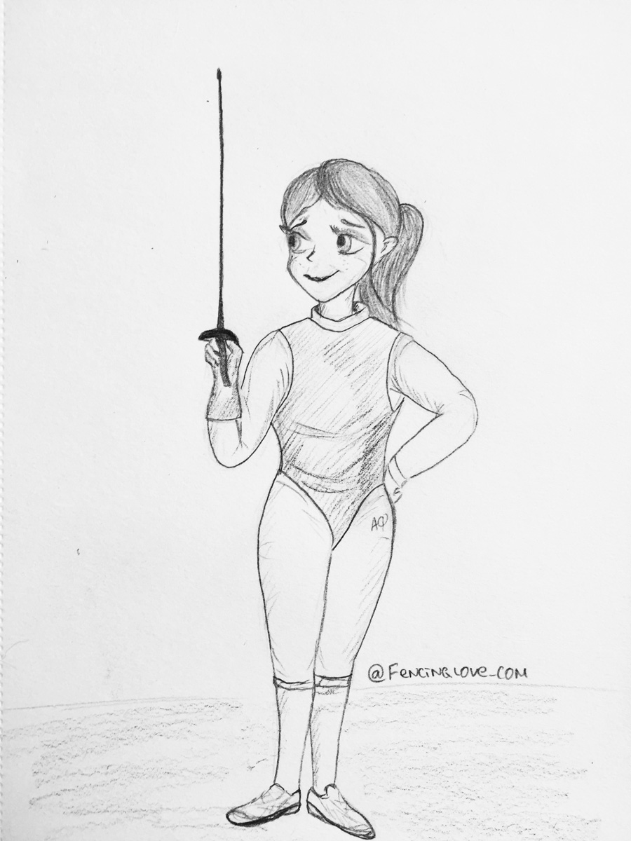 Foil Fencer Girl