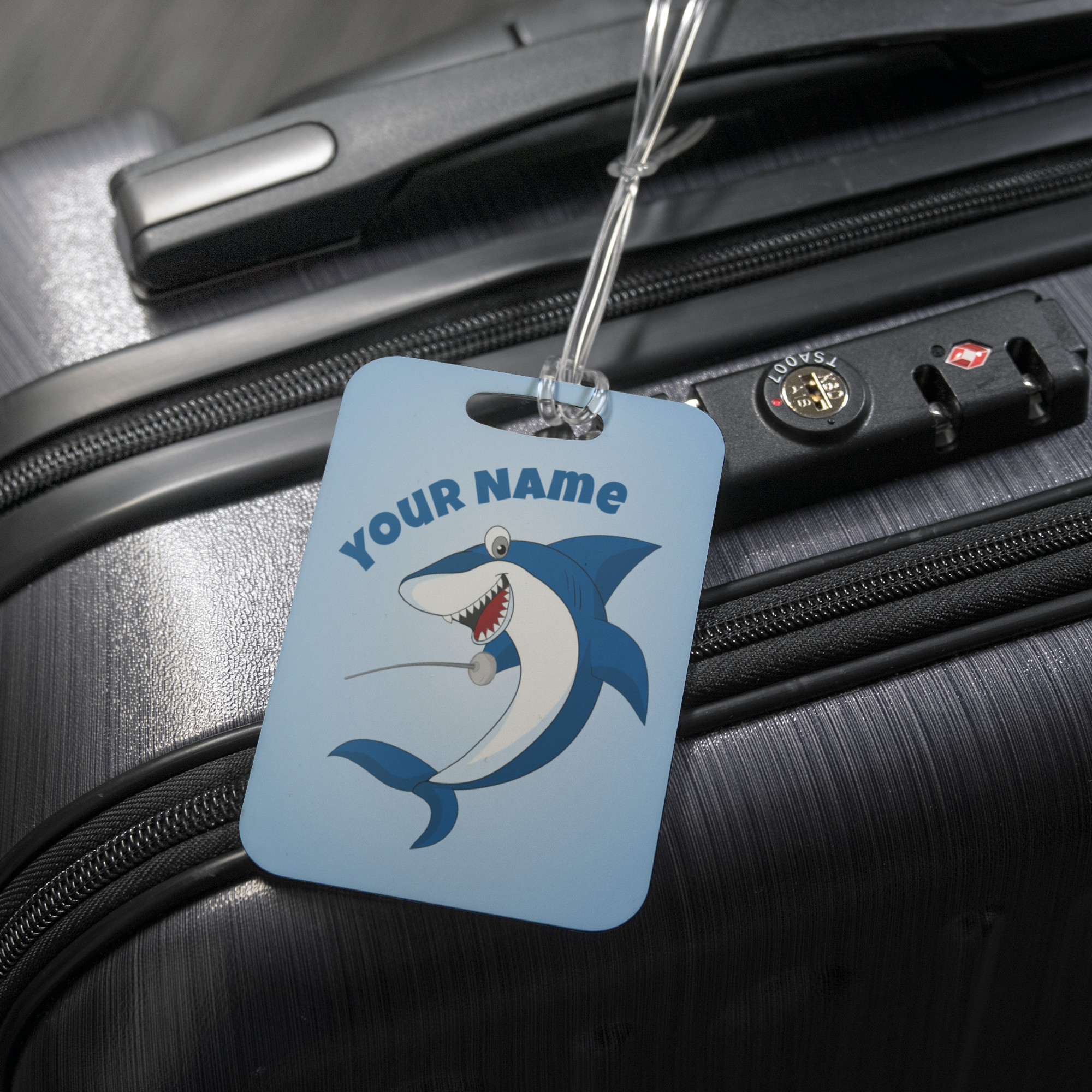 Fencing Shark Luggage Tag - Fencing Love