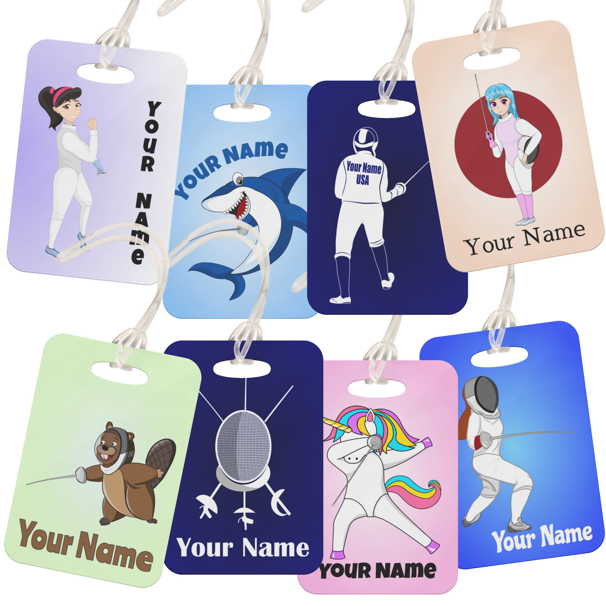 Fencing Luggage Tags
