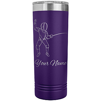 Personalized Fencer Tumbler Purple