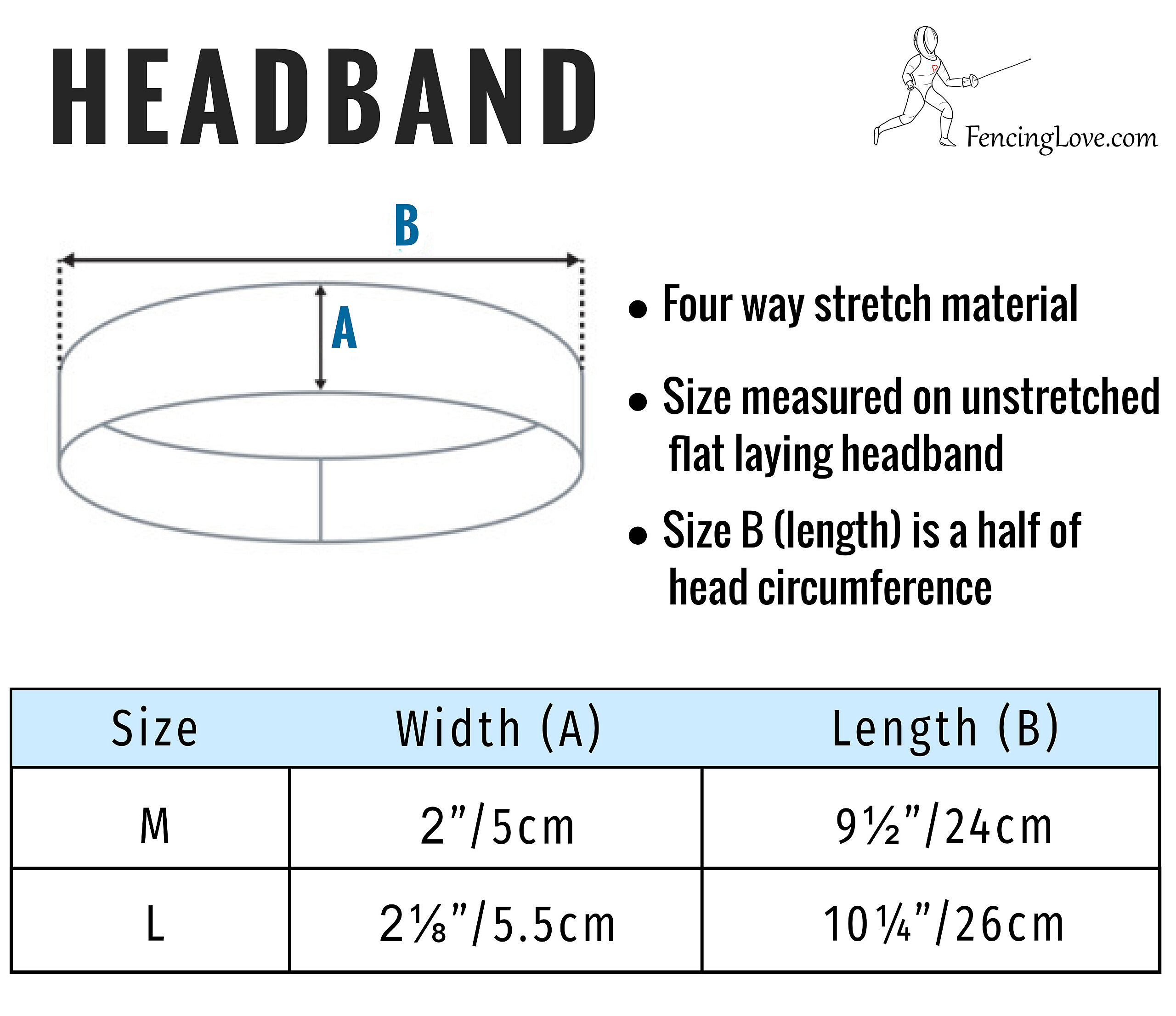 Headband Size Chart