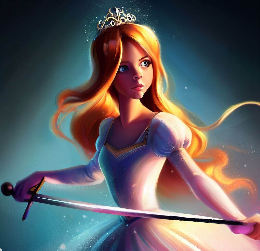 Fencing Princess Fantasy Illustration