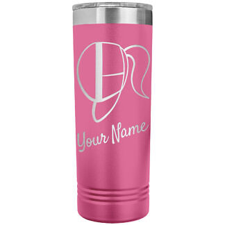 Personalized tumbler for female fencer or fencing coach