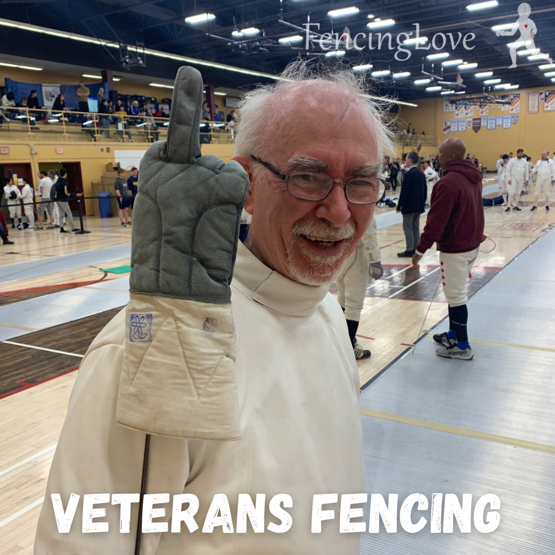 veteran fencer at epee event