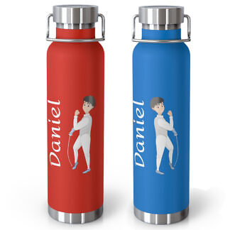 Anime Fencing Girl Water Bottle - Personalized Fencer's Gift